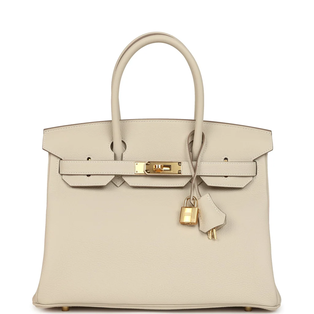Hermes Birkin 30 Craie Togo Gold Hardware