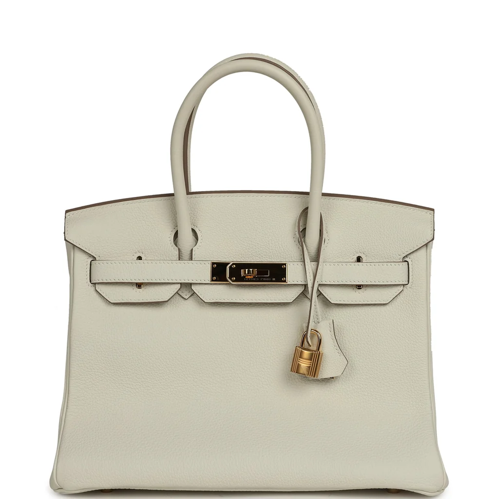 Pre-owned Hermes Birkin 30 Mushroom Togo Gold Hardware