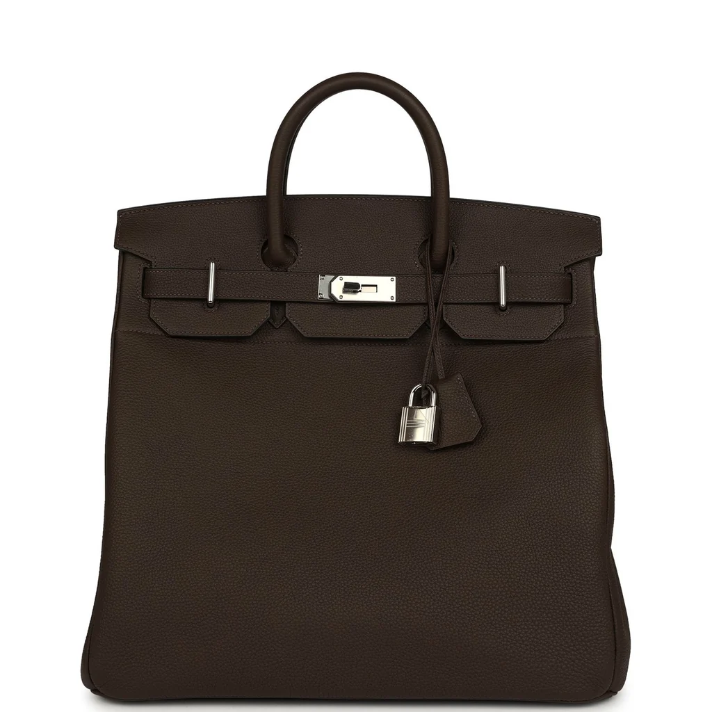 Pre-owned Hermes HAC Birkin 40 Ecorce Togo Palladium Hardware