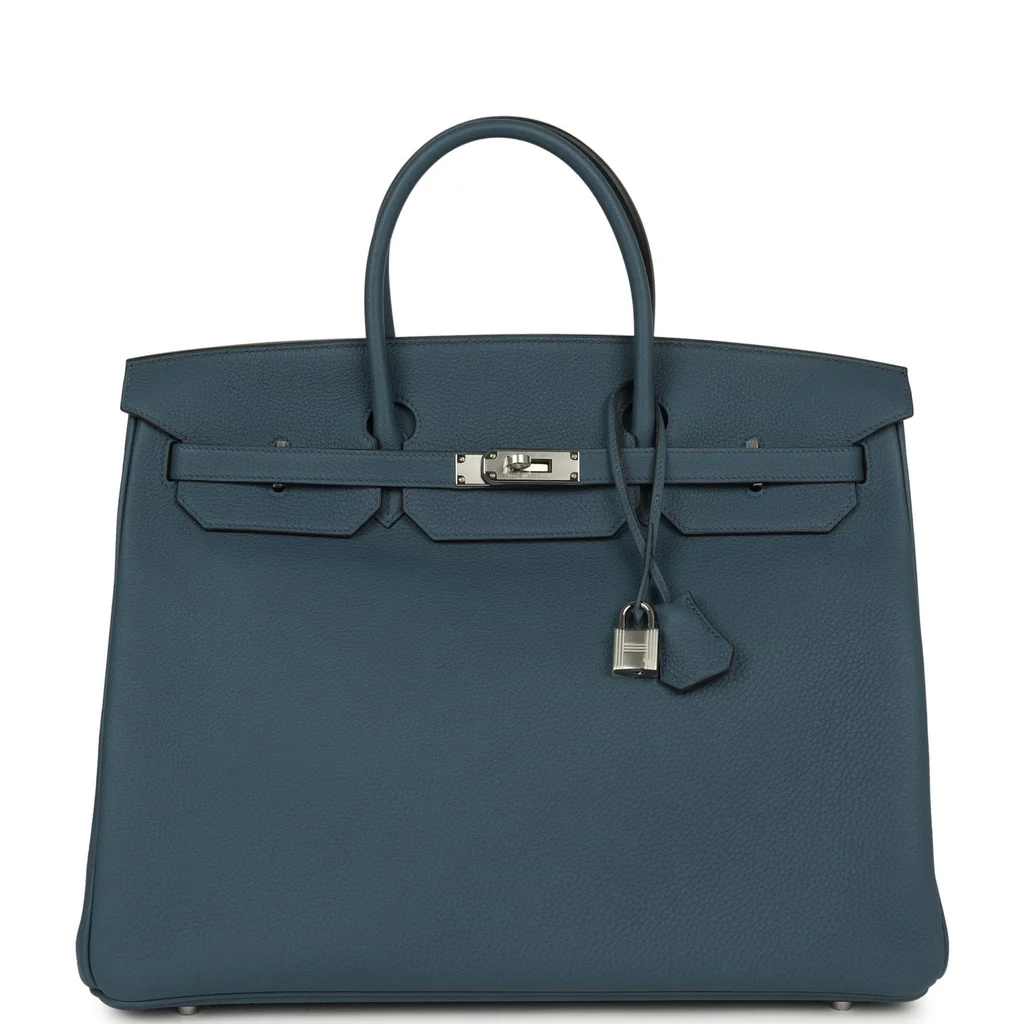 Hermes Birkin 40 Bleu Tempete Togo Palladium Hardware