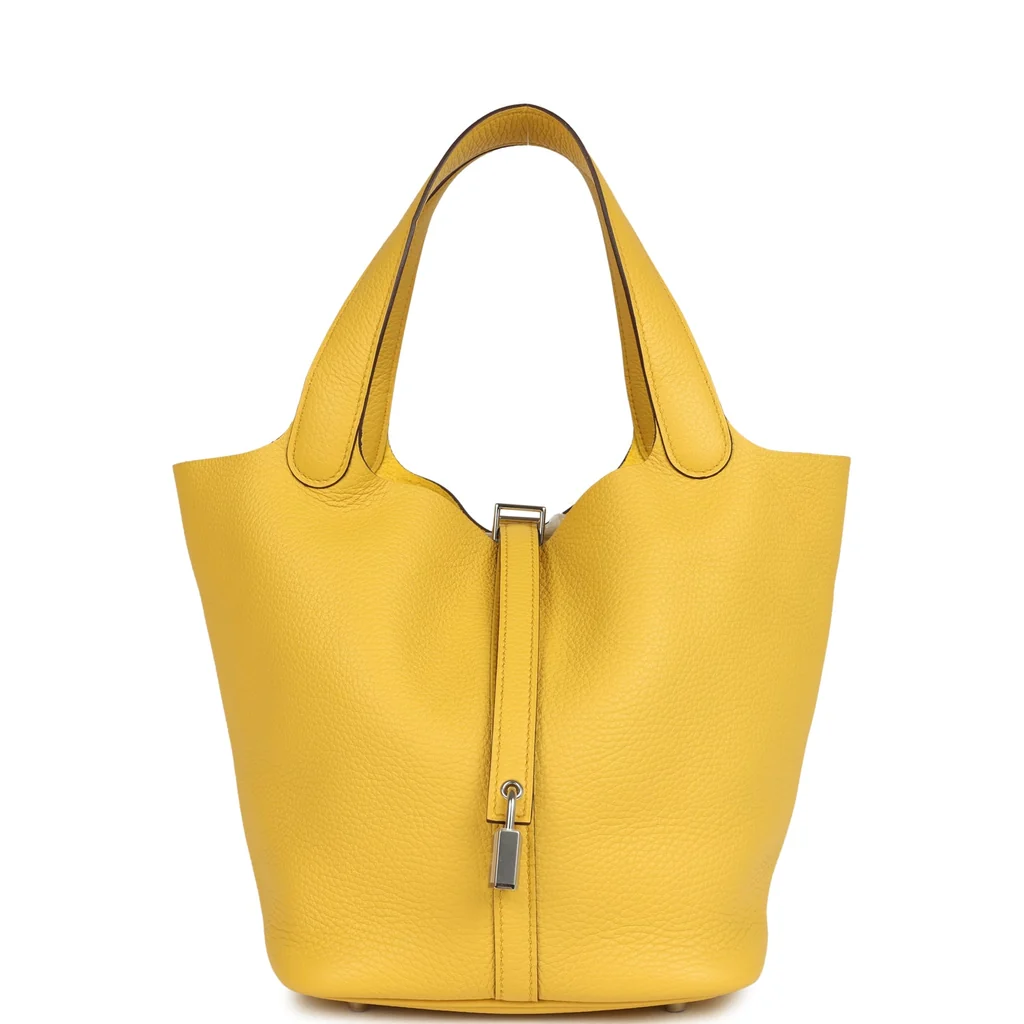 Hermes Picotin Lock 22 Sun Clemence Palladium Hardware