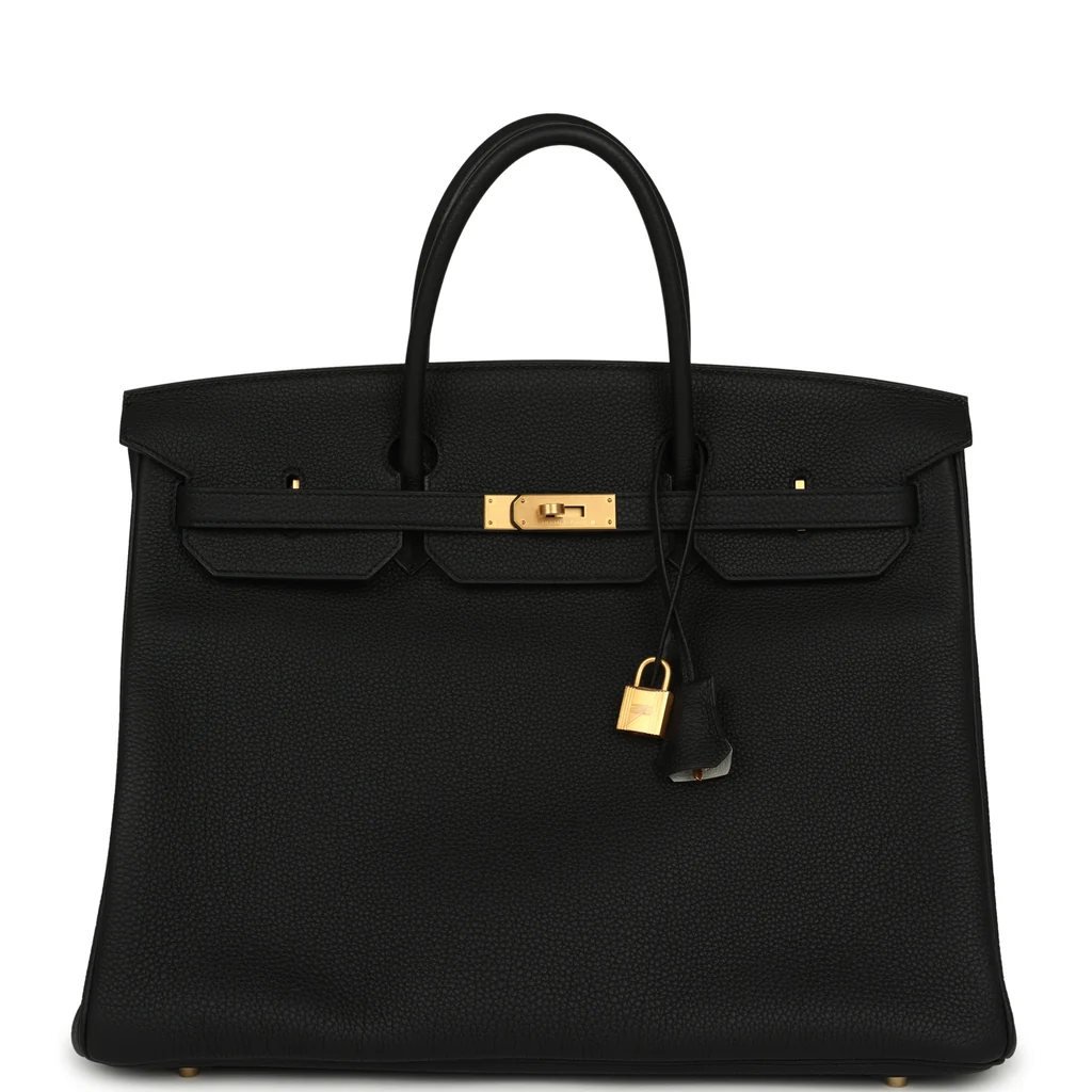 Hermes Special Order (HSS) Birkin 40 Black Verso Togo Brushed Gold Hardware