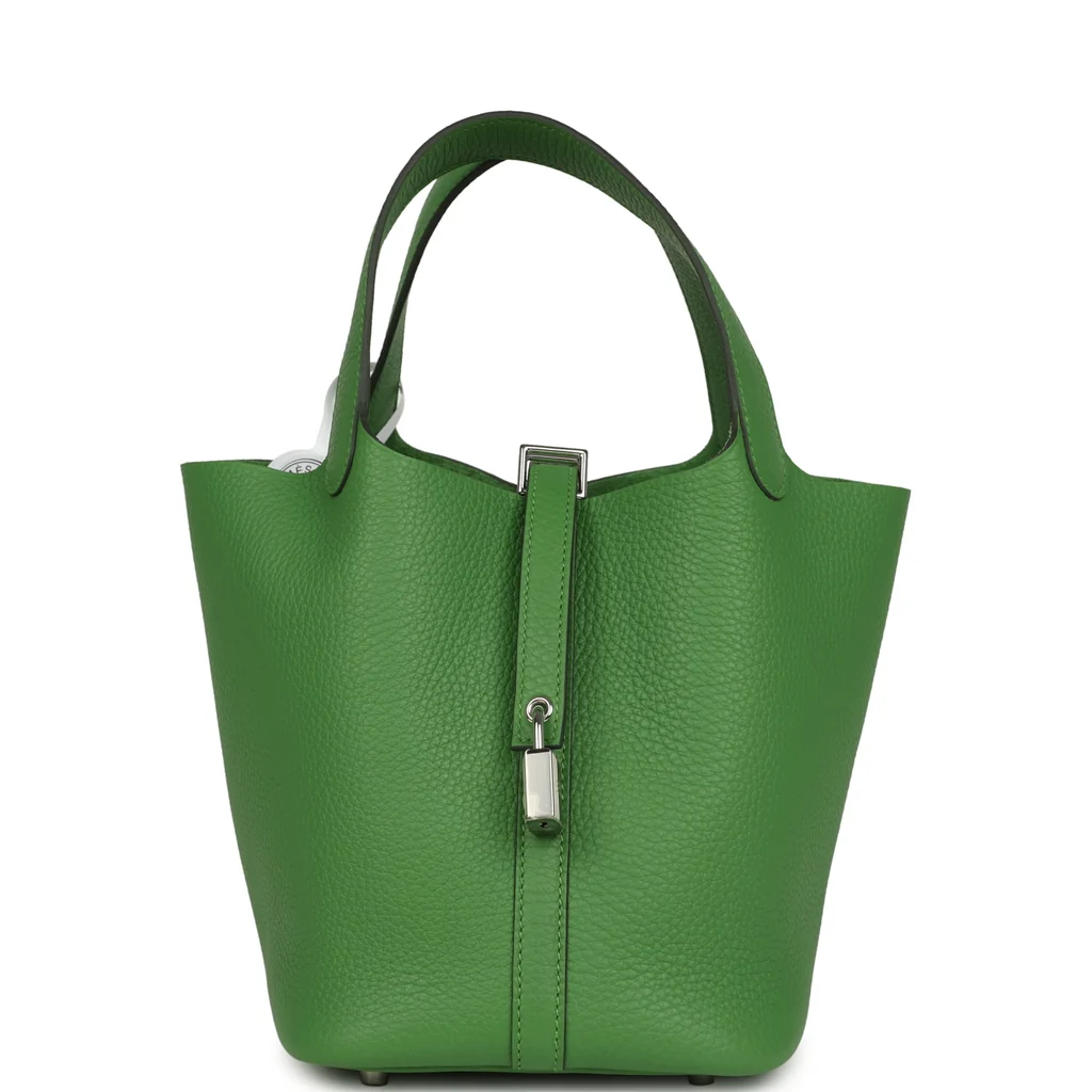 Hermes Picotin Lock 18 Vert Yucca Clemence Palladium Hardware