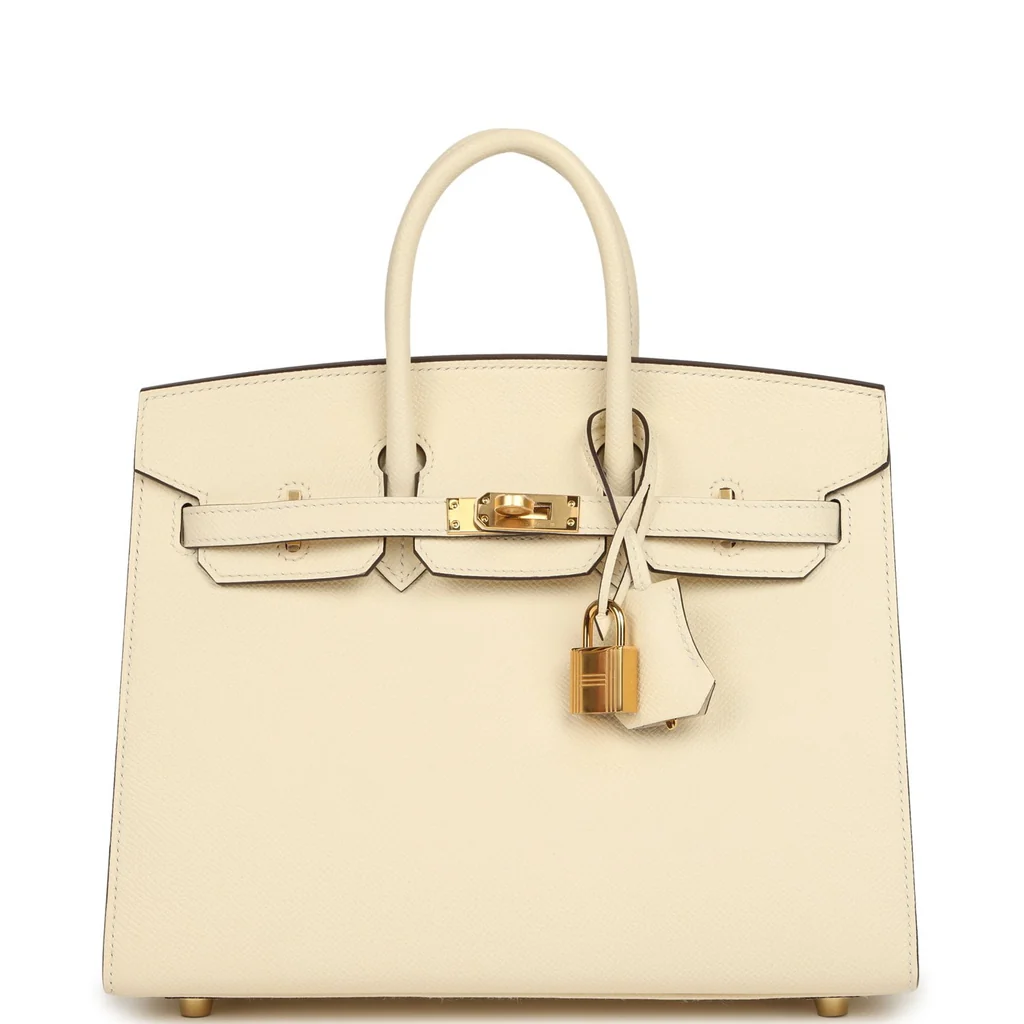 Hermes Birkin Sellier 25 Nata Epsom Gold Hardware