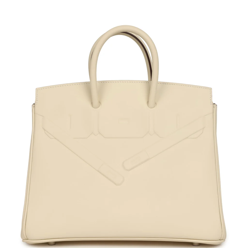 Hermes Birkin Shadow 25 Nata Swift Palladium Hardware