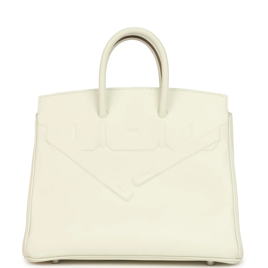 Hermes Birkin Shadow 25 Mushroom Swift Palladium Hardware