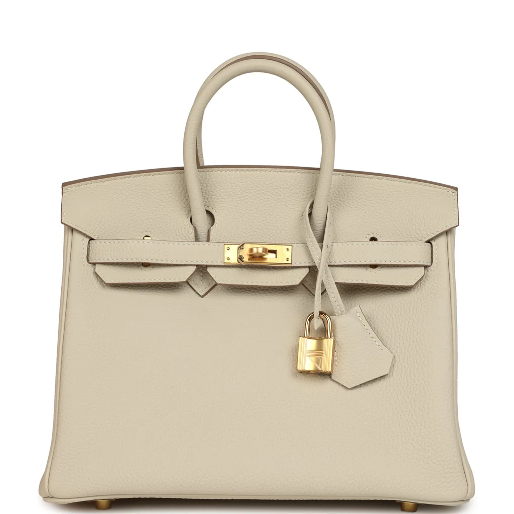 Hermes Birkin 25 Craie Togo Gold Hardware