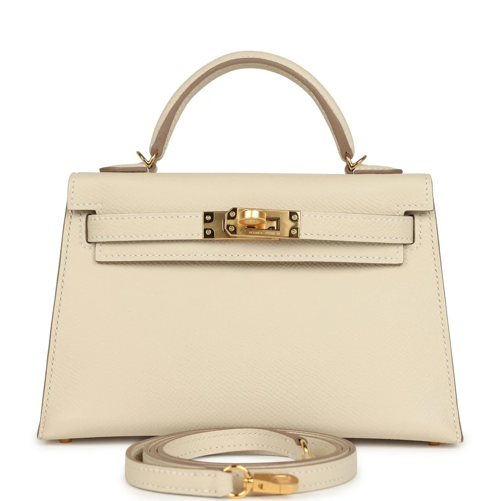 Hermes Kelly Sellier 20 Craie Epsom Gold Hardware