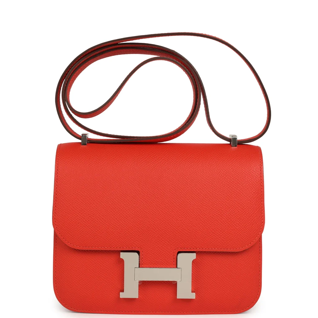 Hermes Constance 18 Capucine Epsom Palladium Hardware