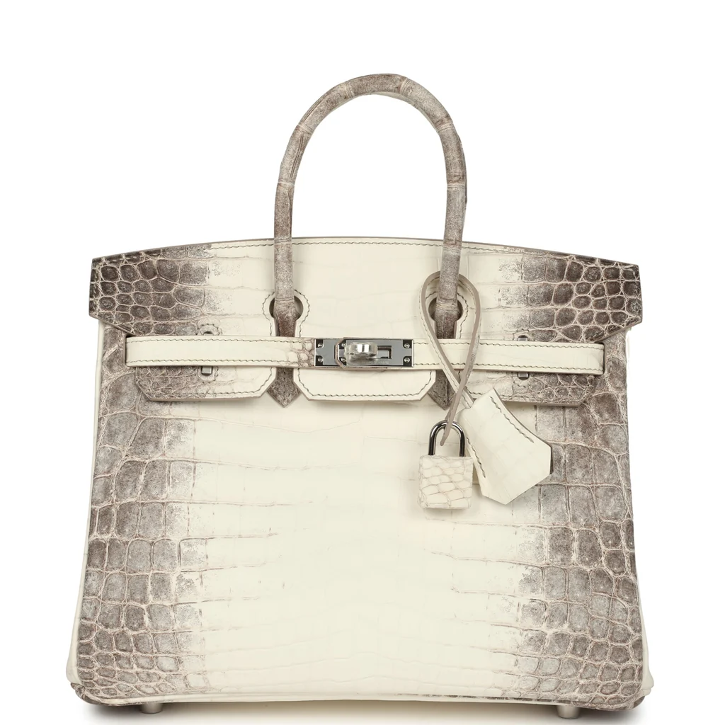 Hermes Birkin 25 Himalaya Niloticus Crocodile Palladium Hardware