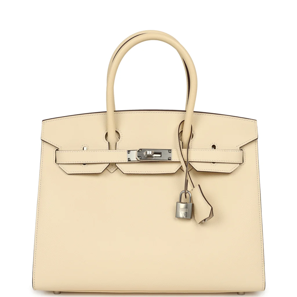 Hermes Birkin Sellier 30 Nata Epsom Palladium Hardware