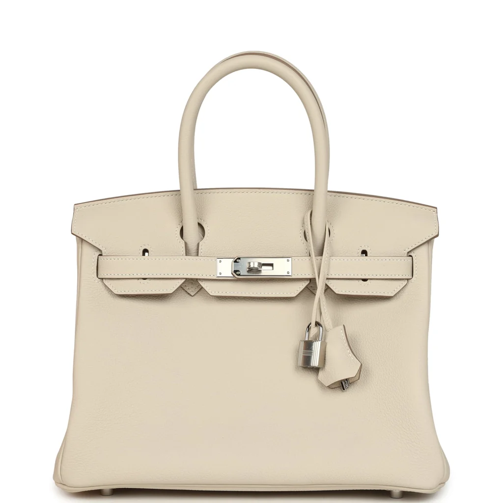 Hermes Birkin 30 Craie Togo Palladium Hardware